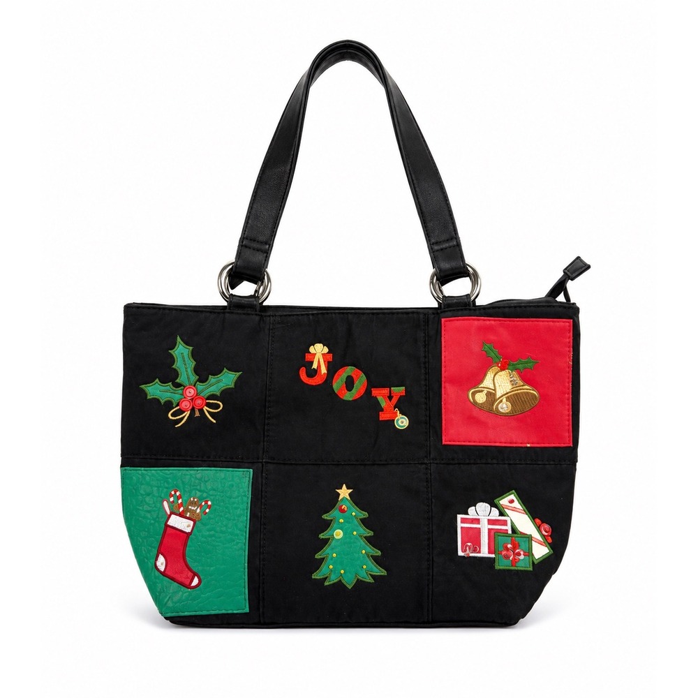 Rosetti Vintage Y2K Christmas Tree Joy Holiday Embroidered Festive Handbag Purse